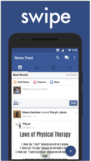 تطبيق Swipe for Facebook